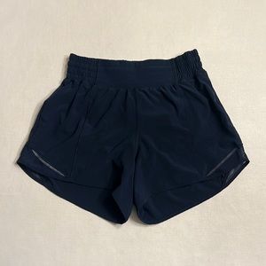 Lululemon Hotty Hot Short *High-Rise Long 4" True Navy - 6